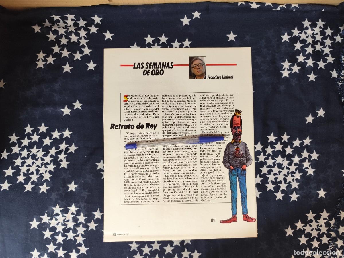 Coleccionismo de revista Intervi&uacute;: Las semanas de oro Fco Umbral Recorte/Cliping Revista Interviu 566 - 1987