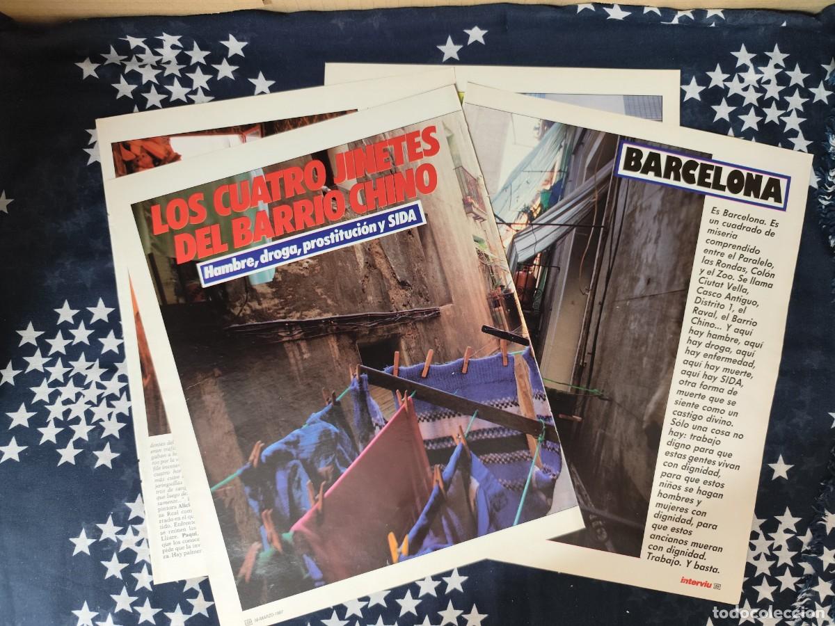 Coleccionismo de revista Intervi&uacute;: Los cuatro jinetes del barrio chino Recorte/Cliping Revista Interviu 566 - 1987