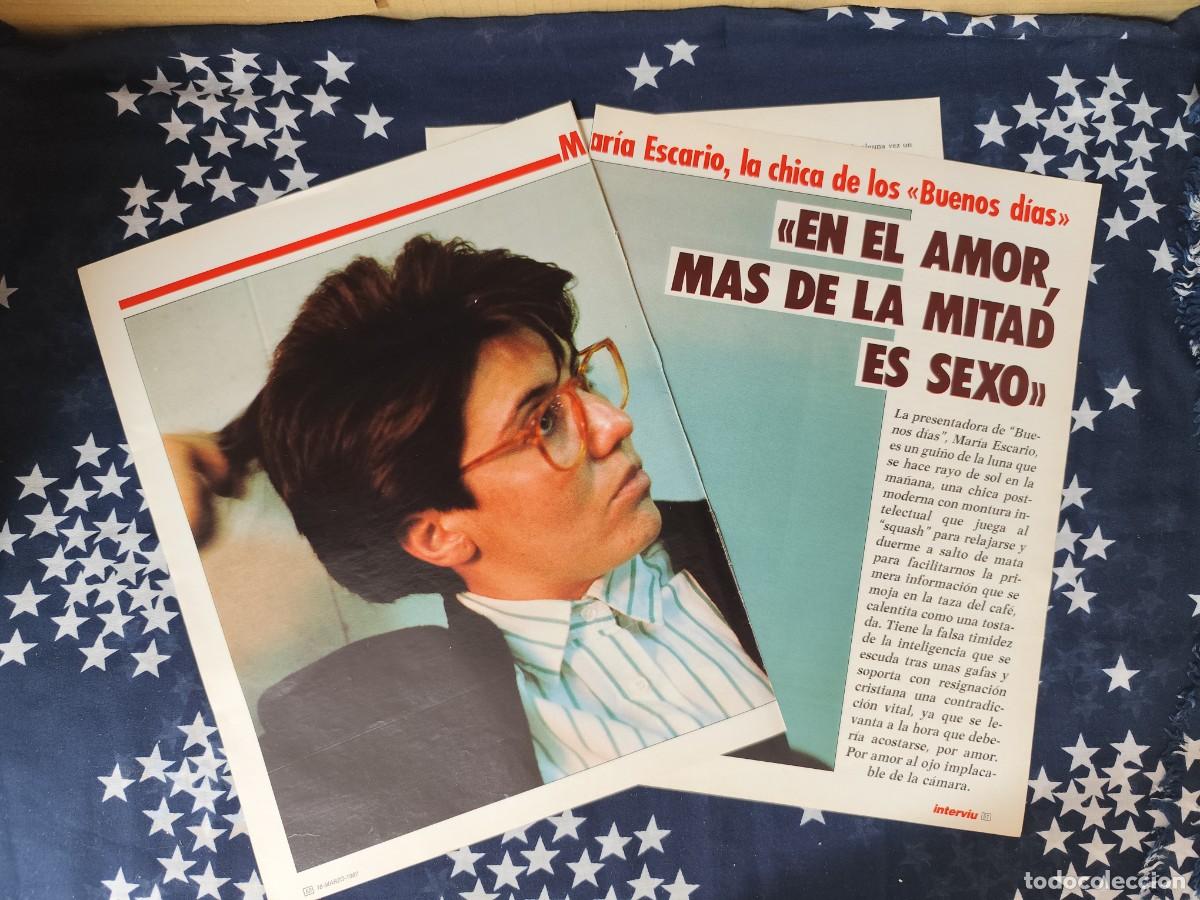 Coleccionismo de revista Intervi&uacute;: Mar&iacute;a Escario la chica de Buenos d&iacute;as Recorte/Cliping Revista Interviu 566 - 1987