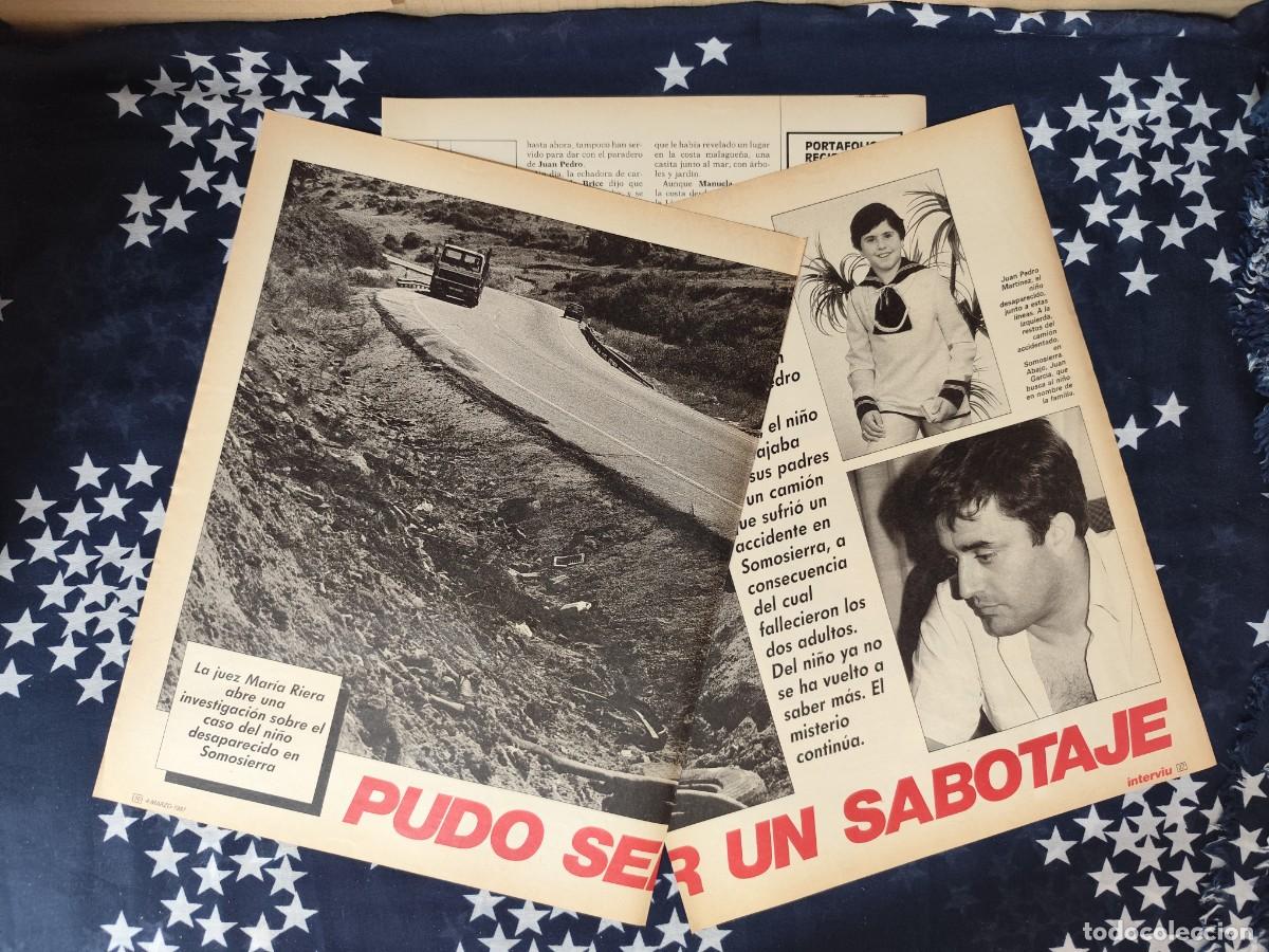 Coleccionismo de revista Intervi&uacute;: El ni&ntilde;o desaparecido en Somosierra pudo ser un sabotaje Recorte/Cliping Revista Interviu 564 - 1987