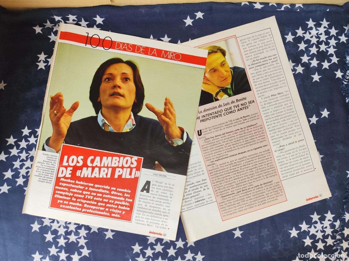 Coleccionismo de revista Intervi&uacute;: 100 d&iacute;as de la Miro Recorte/Cliping Revista Interviu 563 - 1987