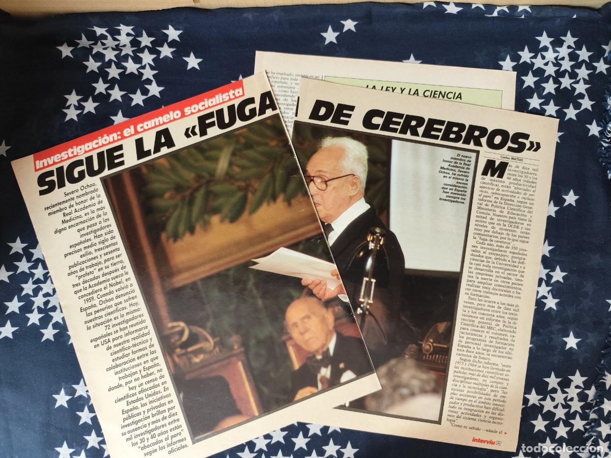 Coleccionismo de revista Intervi&uacute;: Sigue la fuga de cerebros Recorte/Cliping Revista Interviu 563 - 1987
