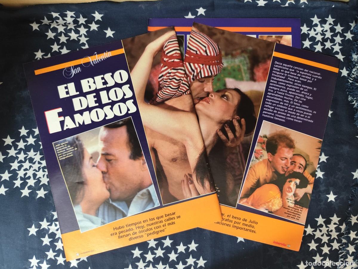 Coleccionismo de revista Intervi&uacute;: San Valent&iacute;n el beso de los famosos Recorte/Cliping Revista Interviu 561 - 1987