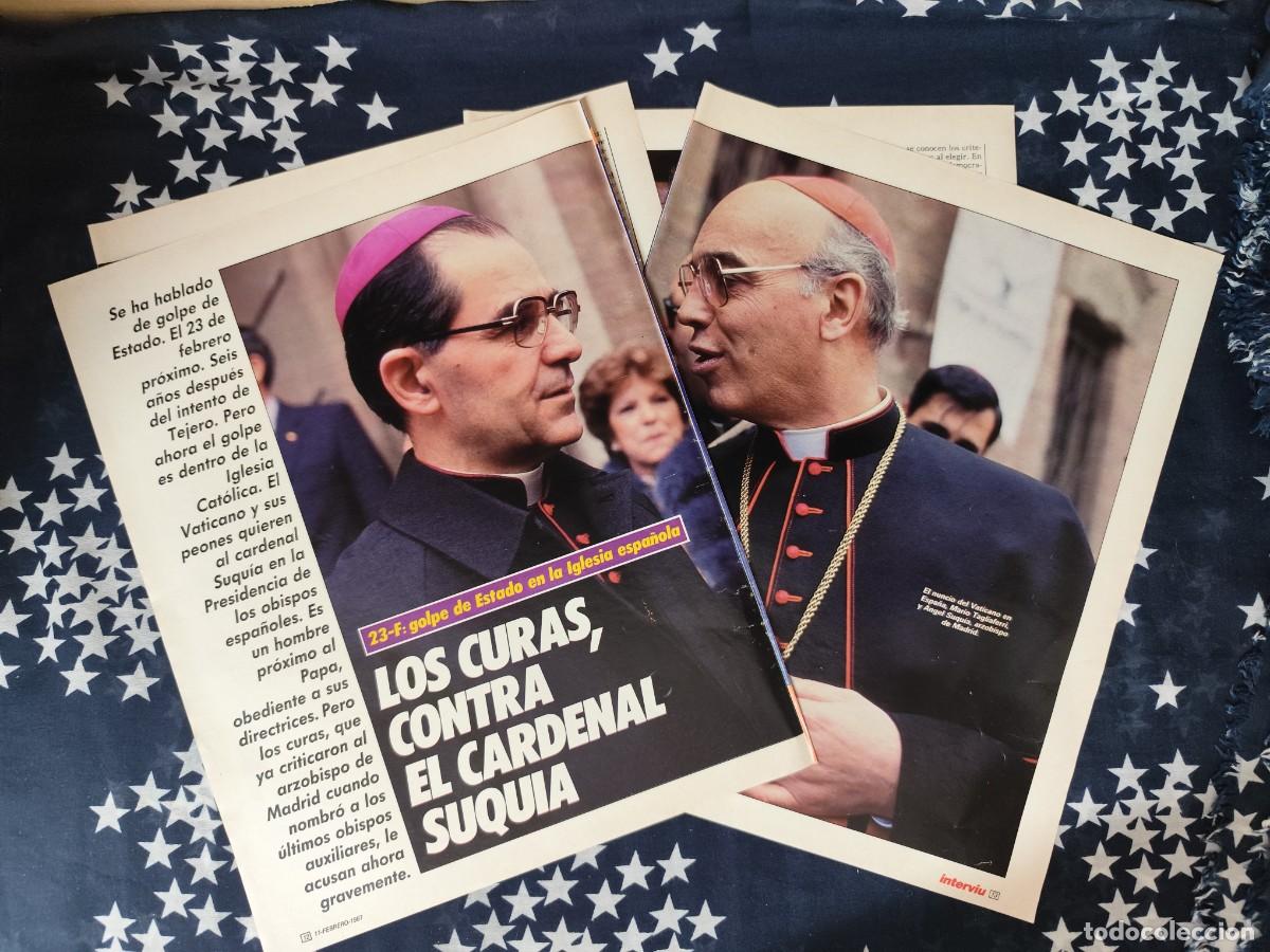 Coleccionismo de revista Intervi&uacute;: Los curas contra el Cardenal Suquia Recorte/Cliping Revista Interviu 561 - 1987