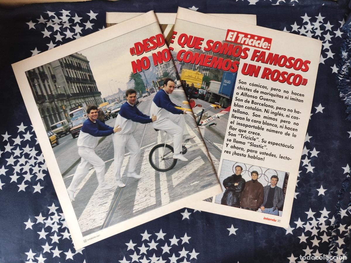 Coleccionismo de revista Intervi&uacute;: El Tricicle Desde que somos famosos no me como un rosco Recorte/Cliping Revista Interviu 560 - 1987