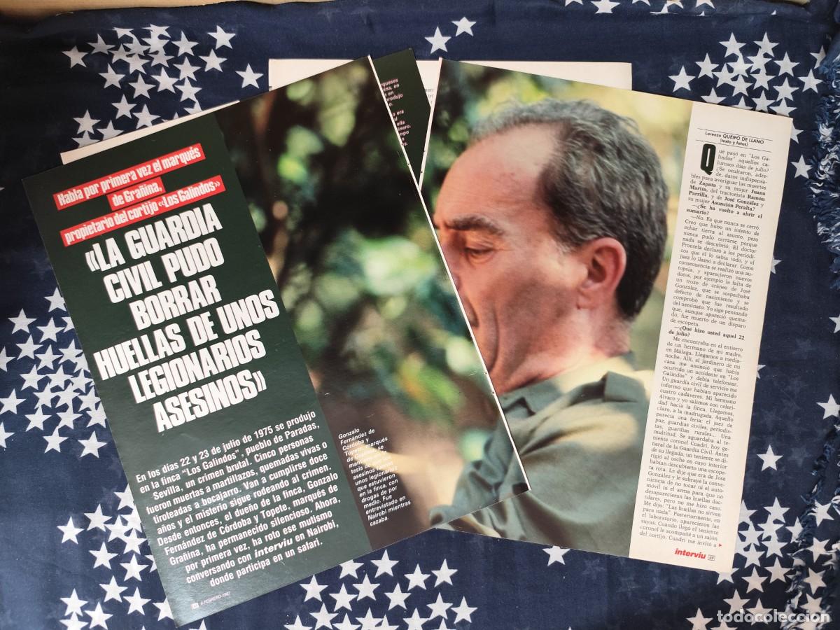 Coleccionismo de revista Intervi&uacute;: Los Galindos ,huellas borradas por la guardia civil ?Recorte/Cliping Revista Interviu 560 - 1987