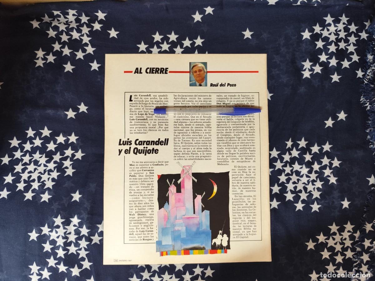 Coleccionismo de revista Intervi&uacute;: Al cierre Ra&uacute;l del Pozo Recorte/Cliping Revista Interviu 559 - 1987