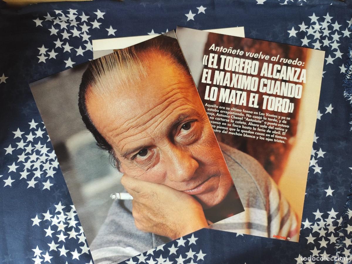 Coleccionismo de revista Intervi&uacute;: Anto&ntilde;ete vuelve al ruedo Recorte/Cliping Revista Interviu 559 - 1987