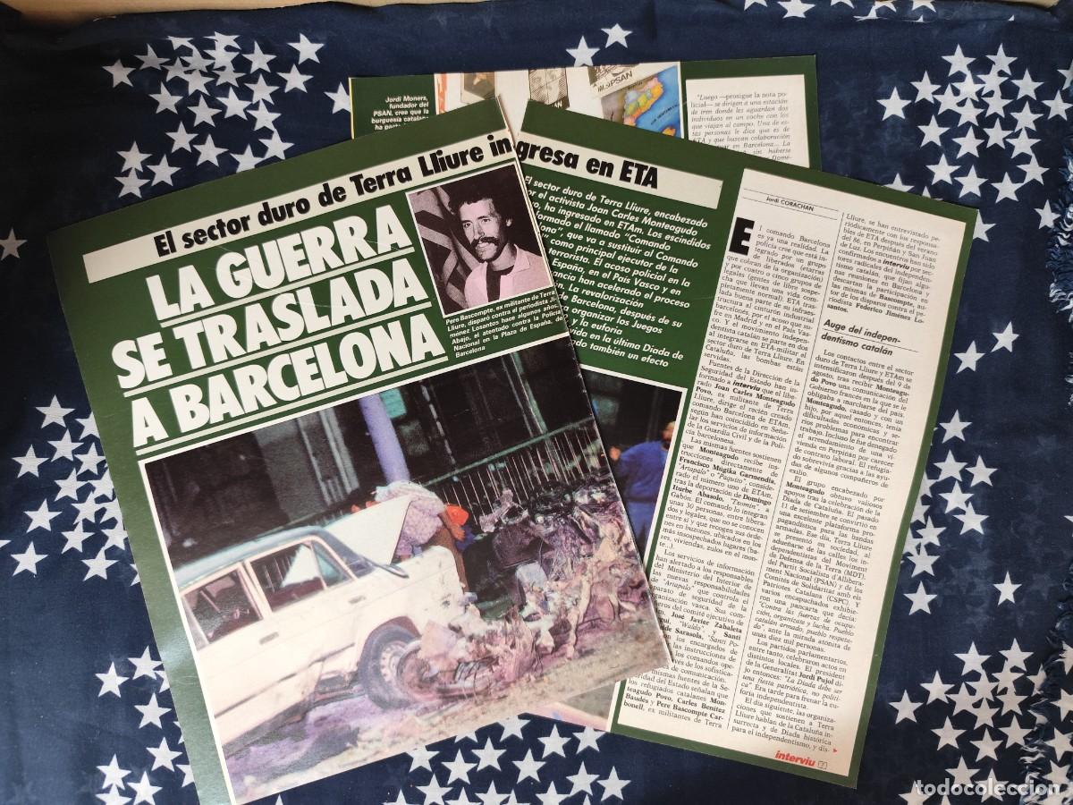Coleccionismo de revista Intervi&uacute;: El sector duro de Terra Lliure ingresa en ETA Recorte/Cliping Revista Interviu 559 - 1987