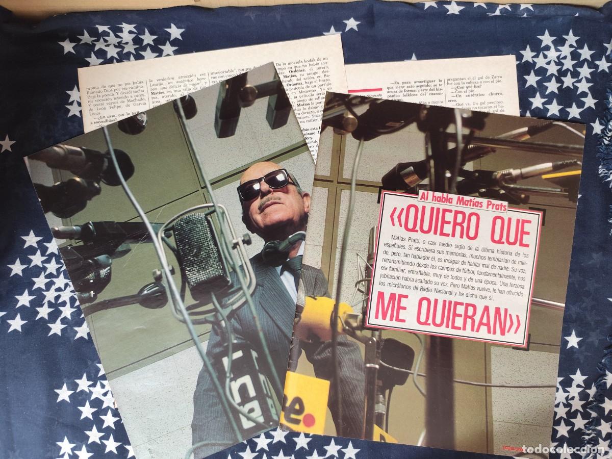 Coleccionismo de revista Intervi&uacute;: Matias Prats Quiero que me quieran Recorte/Cliping Revista Interviu 558 - 1987