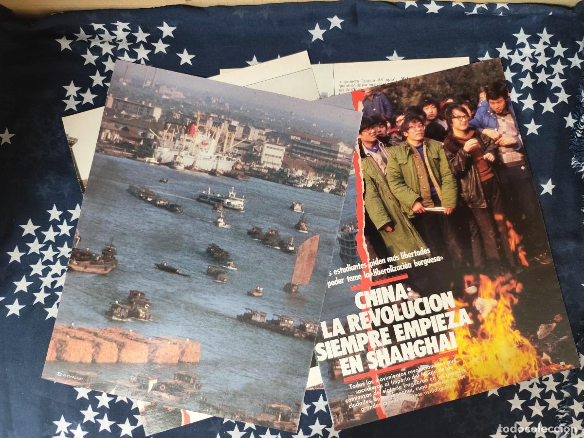 Coleccionismo de revista Intervi&uacute;: China La revoluci&oacute;n siempre empieza en Shangh&aacute;i Recorte/Cliping Revista Interviu 558 - 1987