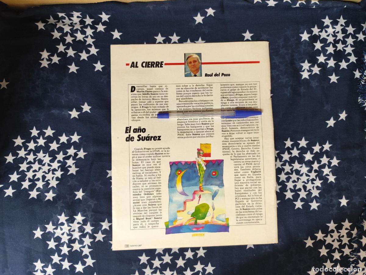 Coleccionismo de revista Intervi&uacute;: Al cierre Ra&uacute;l del Pozo Recorte/Cliping Revista Interviu 556 - 1987