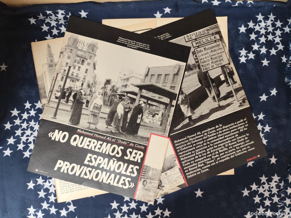 Coleccionismo de revista Intervi&uacute;: El Dudu No queremos ser espa&ntilde;oles provisionales Recorte/Cliping Revista Interviu 556 - 1987