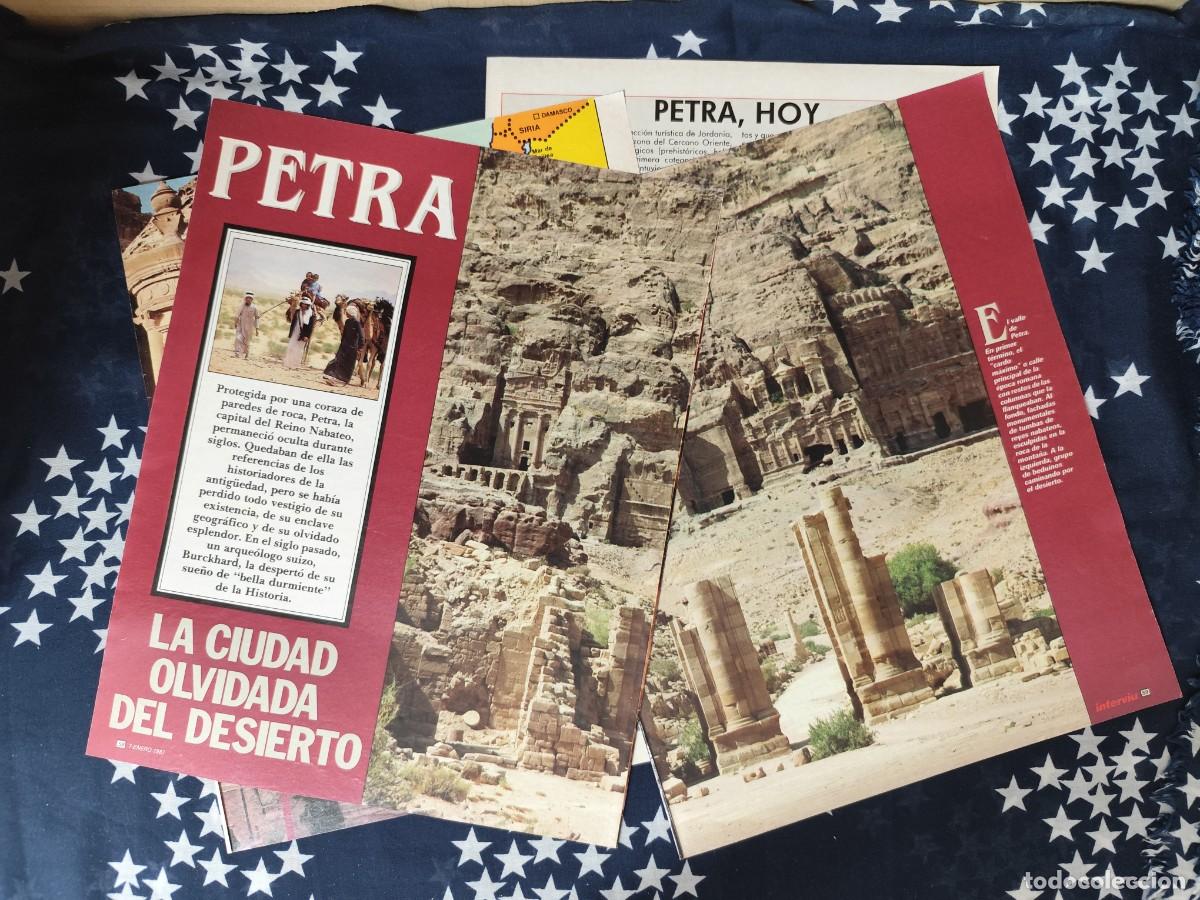 Coleccionismo de revista Intervi&uacute;: Petra la ciudad olvidada del desierto Recorte/Cliping Revista Interviu 556 - 1987