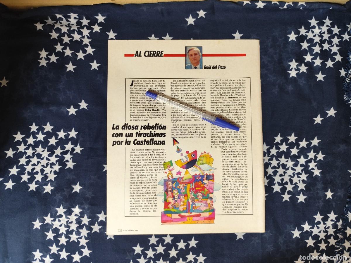 Coleccionismo de revista Intervi&uacute;: Al cierre Ra&uacute;l del Pozo Recorte/Cliping Revista Interviu 555 - 1987