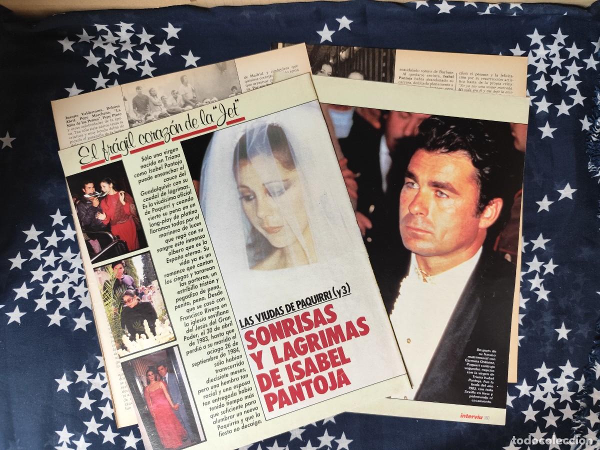 Coleccionismo de revista Intervi&uacute;: Las viudas de Paquirri (y 3) Recorte/Cliping Revista Interviu 555 - 1987