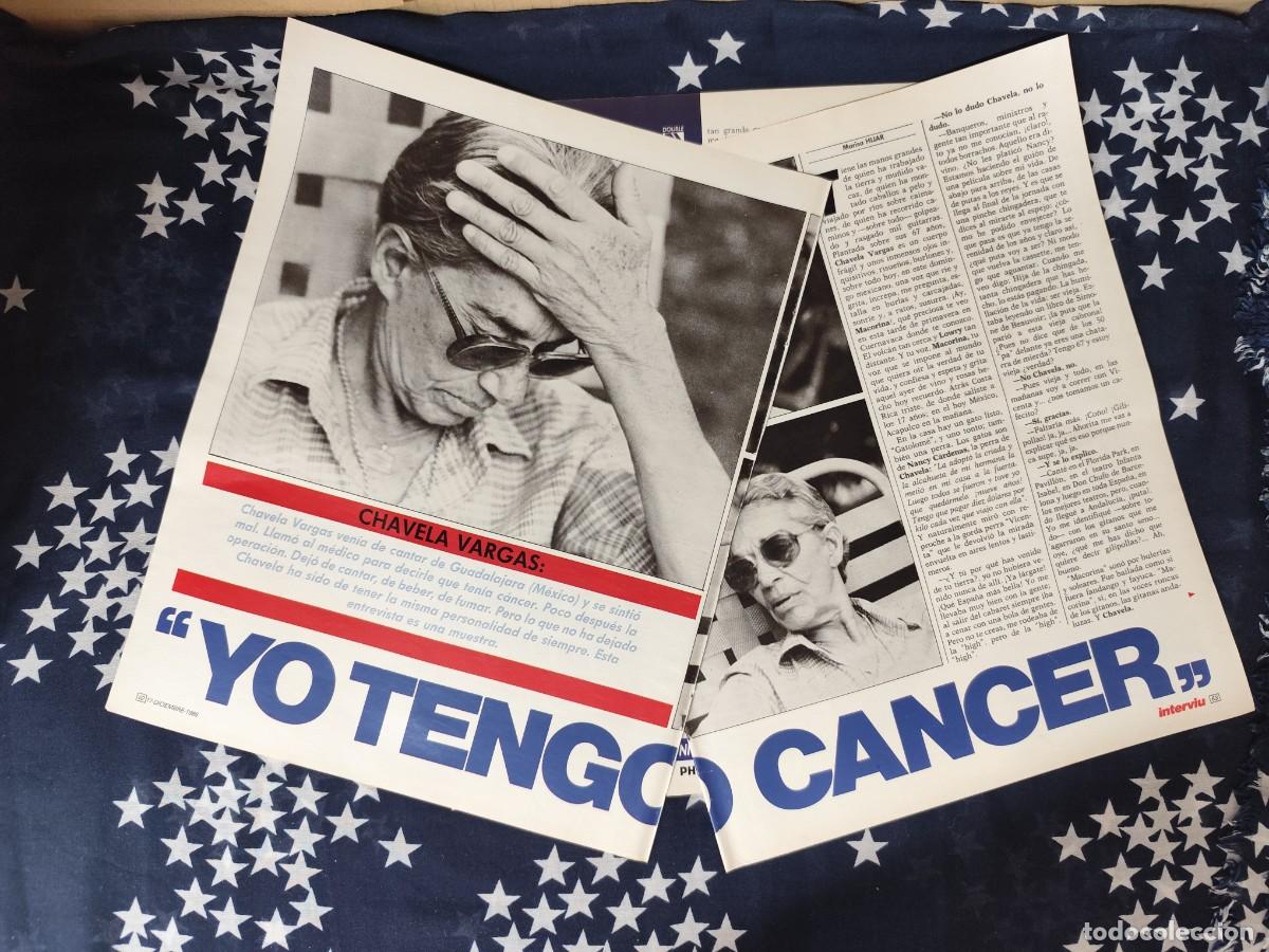 Coleccionismo de revista Intervi&uacute;: Chavela Vargas Yo tengo c&aacute;ncer Recorte/Cliping Revista Interviu 553 - 1986