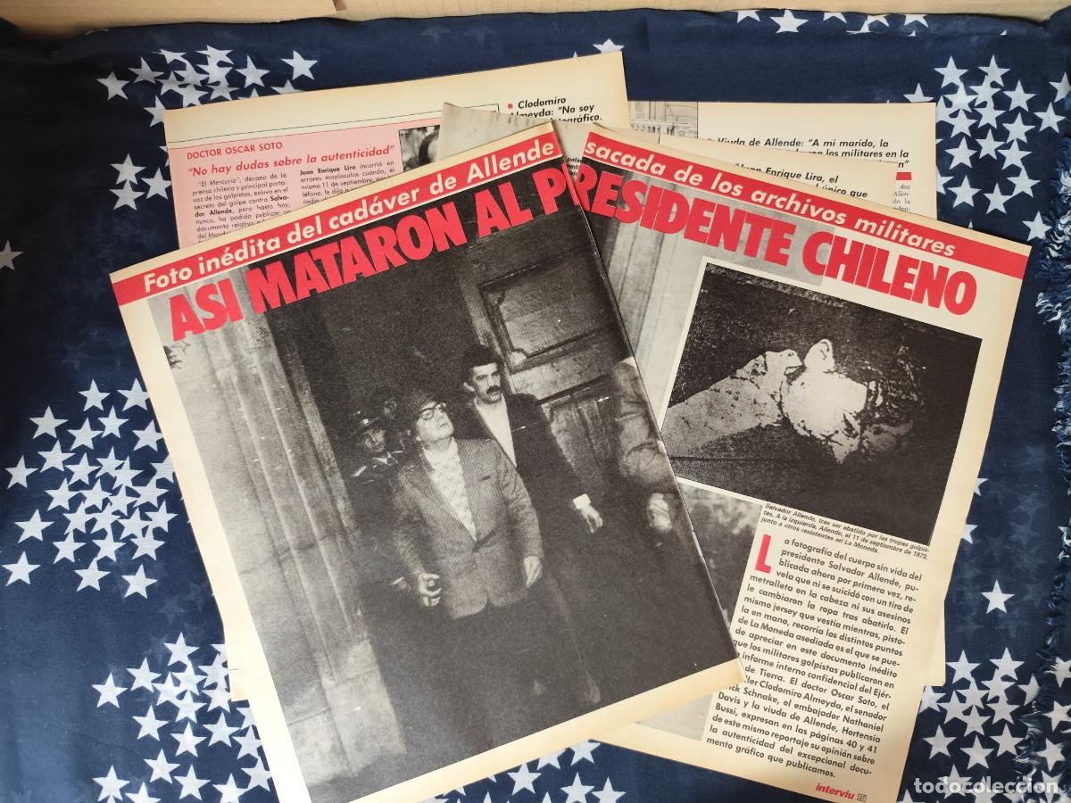 Coleccionismo de revista Intervi&uacute;: As&iacute; mataron al presidente chileno Recorte/Cliping Revista Interviu 552 - 1986