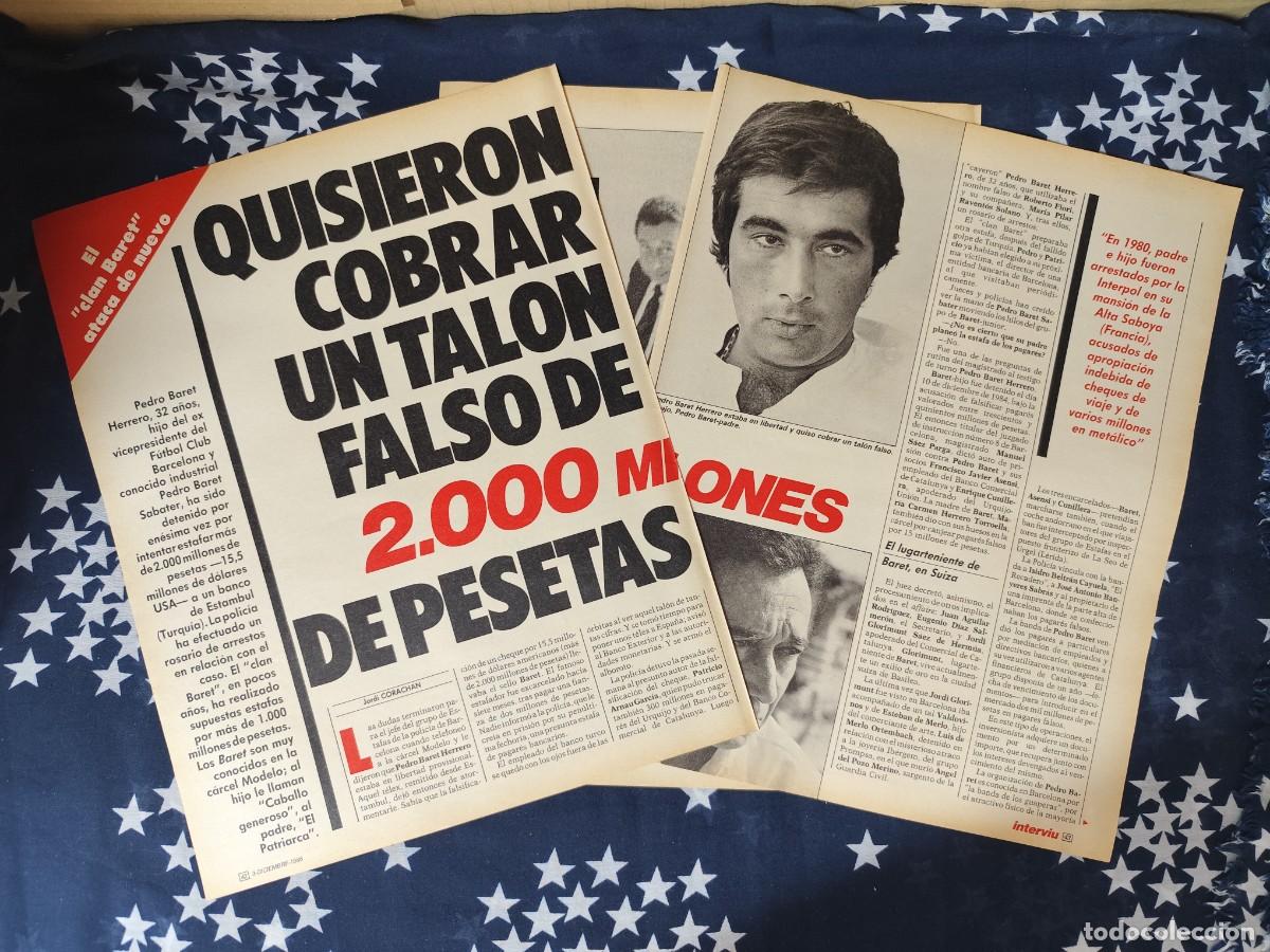 Coleccionismo de revista Intervi&uacute;: Quisieron cobrar un talon falso de 2.000 millones Recorte/Cliping Revista Interviu 551 - 1986