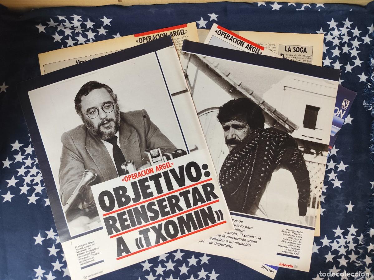 Coleccionismo de revista Intervi&uacute;: Objetivo reinsertar a Txomin Recorte/Cliping Revista Interviu 551 - 1986