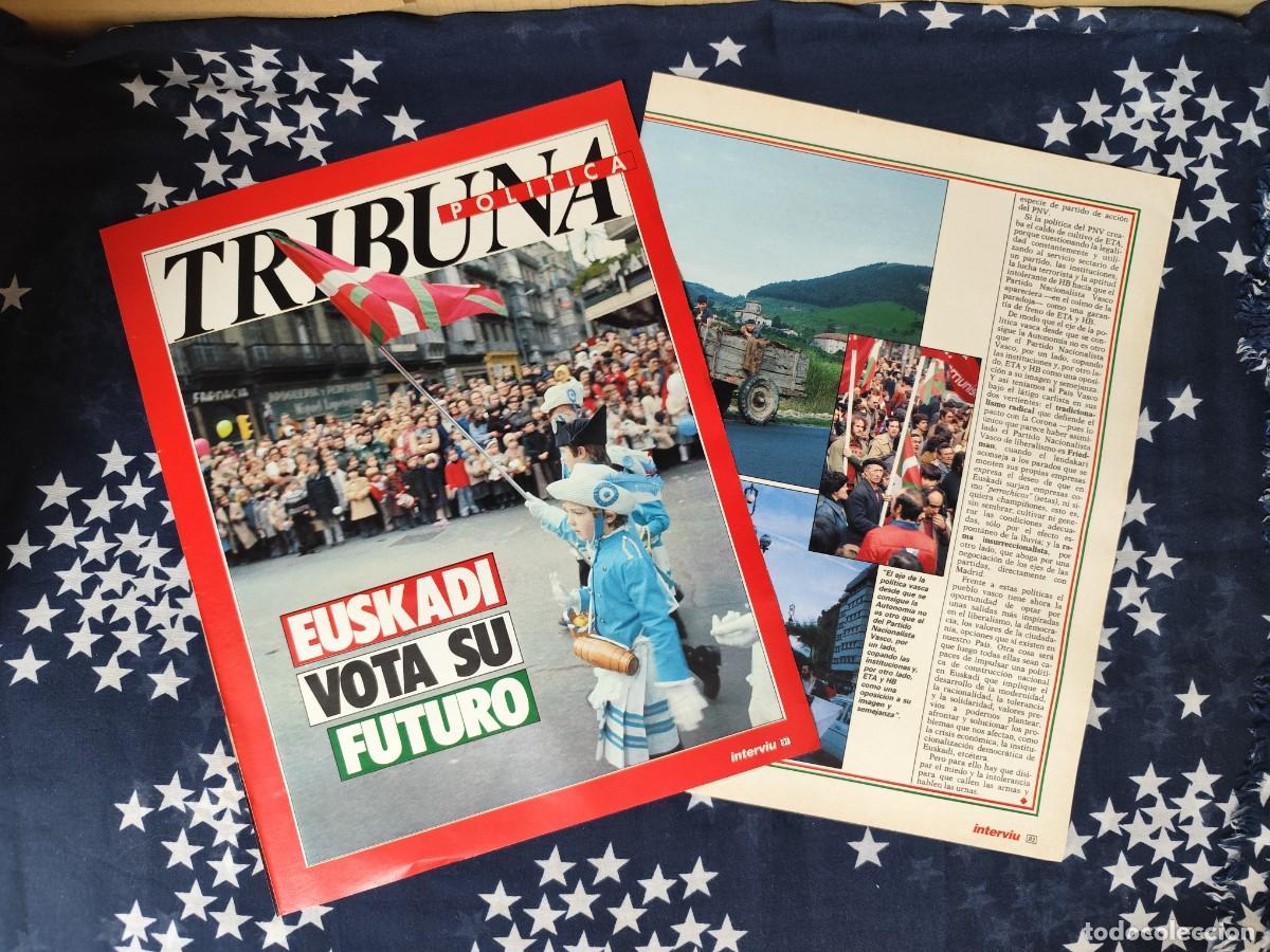 Coleccionismo de revista Intervi&uacute;: Euskadi vota su futuro Recort&eacute;/Cliping Revista Interviu 550 - 1986