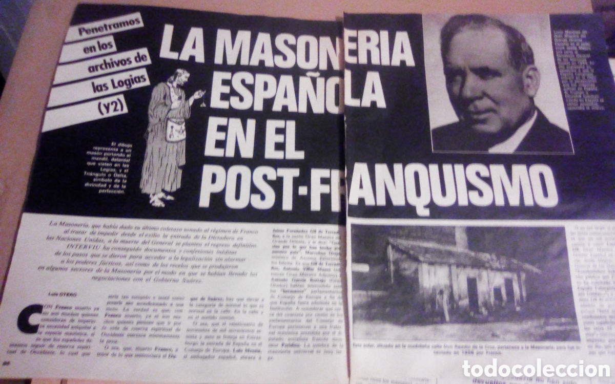 Coleccionismo de revista Intervi&uacute;: Penetramos en los archivos de las logias (2). La masoner&iacute;a espa&ntilde;ola en el post-franquismo. 3 Hojas