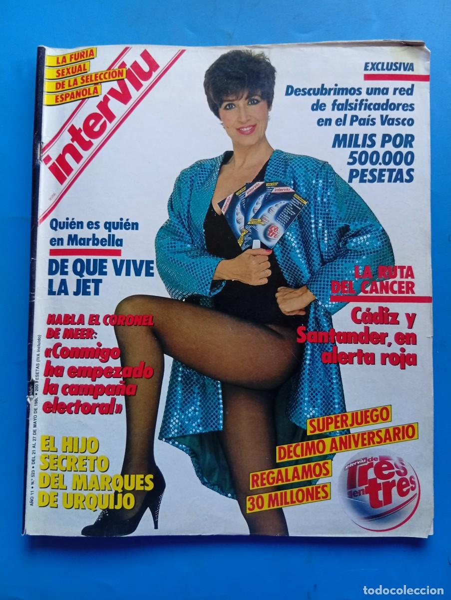 Coleccionismo de revista Intervi&uacute;: INTERVI&Uacute;. A&Ntilde;O 11. N&ordm; 523. MAYO DE 1986. CONCHA VELASCO. EL HIJO SECRETO DEL MARQU&Eacute;S DE URQUIJ.. LEER