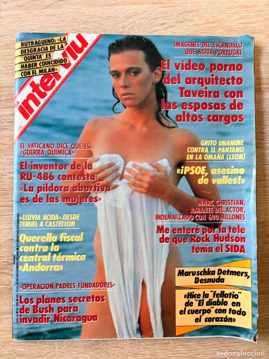 Coleccionismo de revista Intervi&uacute;: INTERVI&Uacute;. A&Ntilde;O 12. N&ordm; 705. NOVIEMBRE 1989. MARUSCHKA DETMERS. EL ESC&Aacute;NDALO SEXUAL QUE CONMU.. LEER