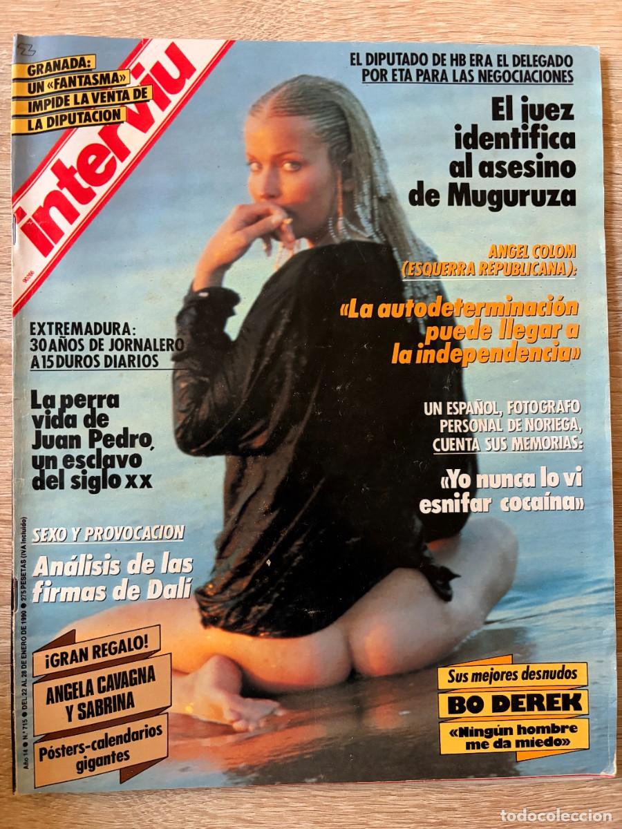 Coleccionismo de revista Intervi&uacute;: INTERVI&Uacute;. A&Ntilde;O 14. N&ordm; 715. ENERO DE 1990. BO DEREK. LA PERRA VIDA DE JUAN PEDRO. LEER.