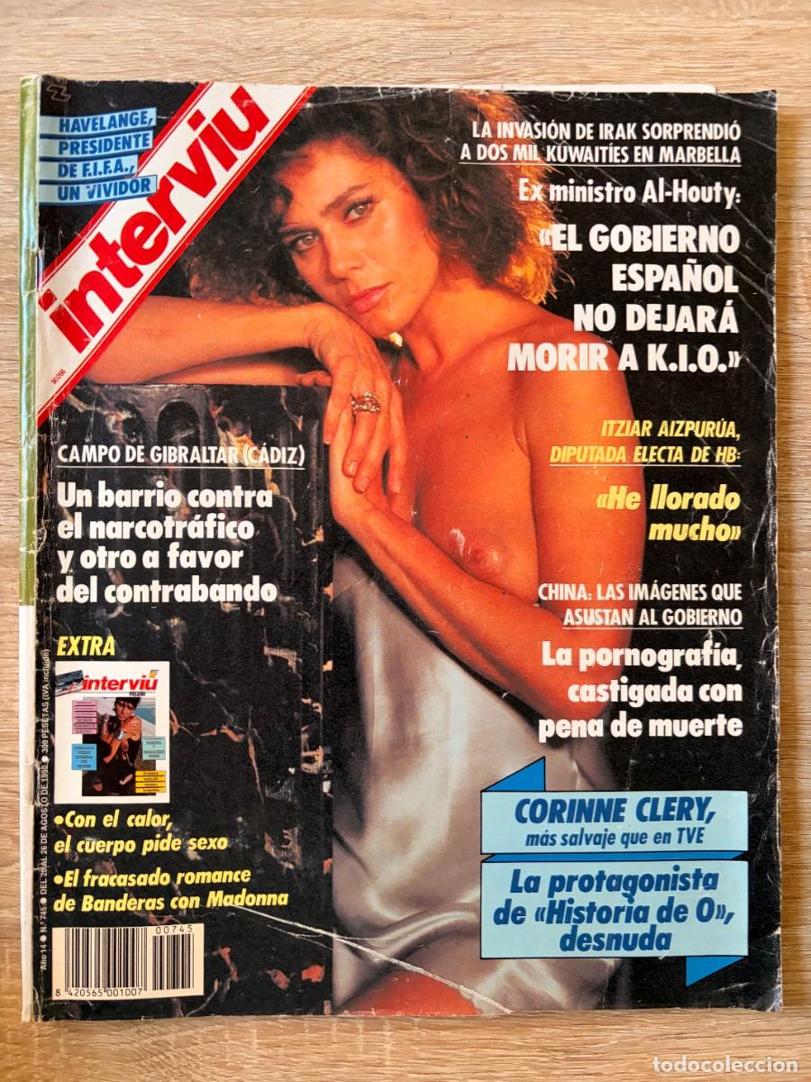 Coleccionismo de revista Intervi&uacute;: INTERVI&Uacute;. A&Ntilde;O 14. N&ordm; 745. AGOSTO DE 1990. CORINNE CLERY. M&Aacute;S SALVAJE QUE EN TVE. LEER.