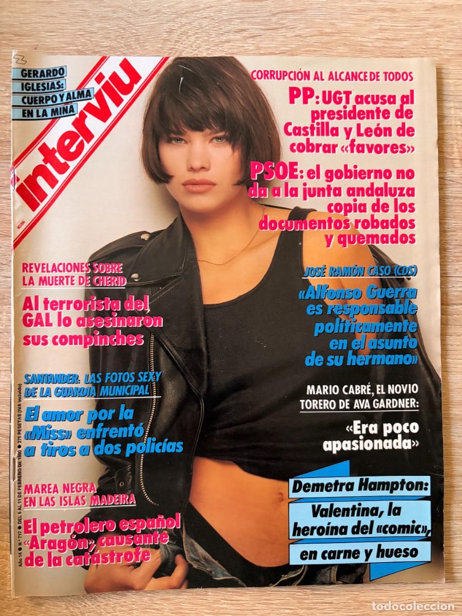 Coleccionismo de revista Intervi&uacute;: INTERVI&Uacute;. N&ordm; 717. FEBRERO DE 1990. DEMETRA HAMPTON. EL TERRORISTA DEL GAL FUE ASESINADO. LEER.