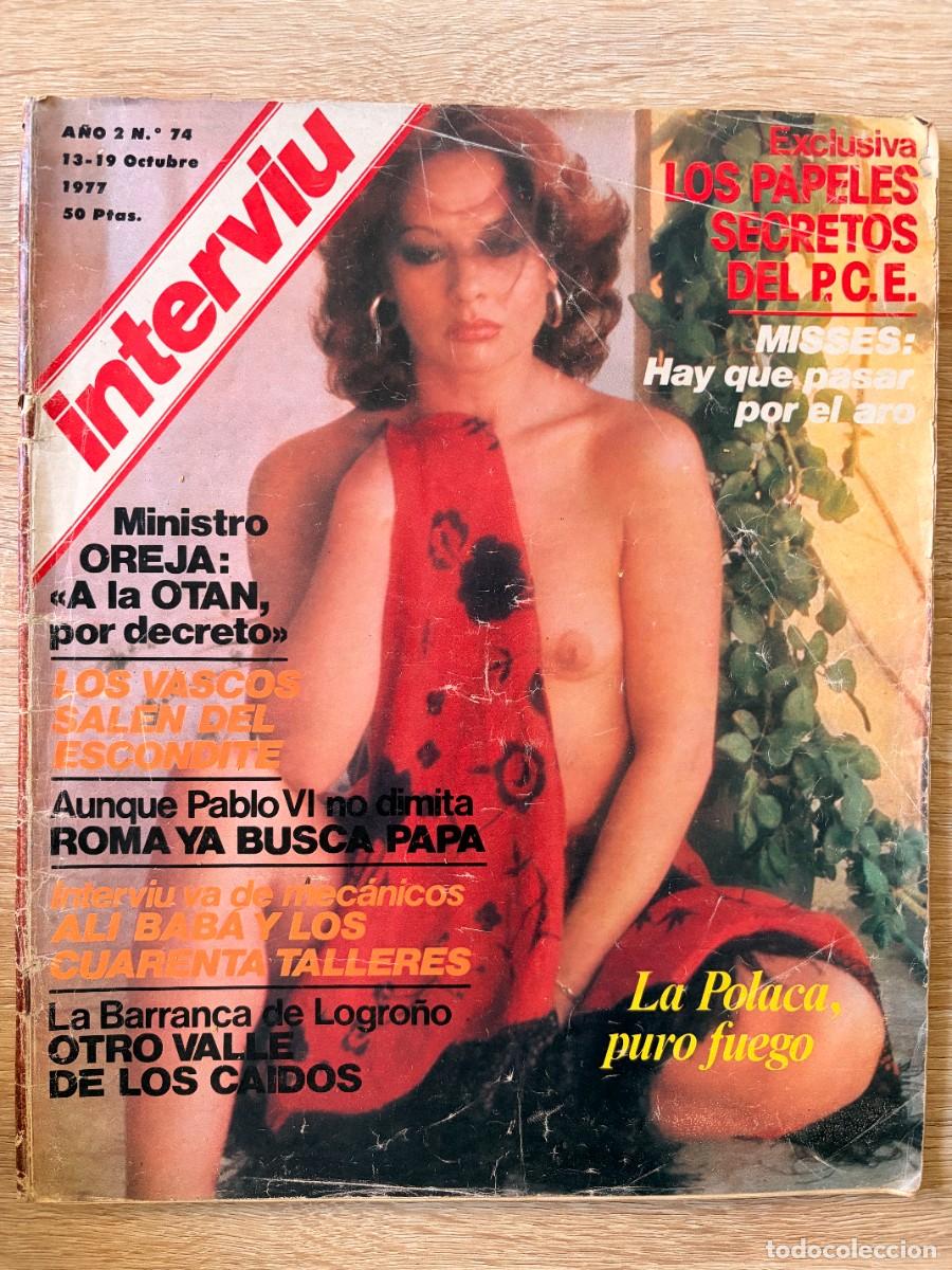Coleccionismo de revista Intervi&uacute;: INTERVI&Uacute;. A&Ntilde;O 2. N&ordm; 74. OCTUBRE DE 1977. LA POLACA. LA POLACA, PURO FUEGO. LEER.