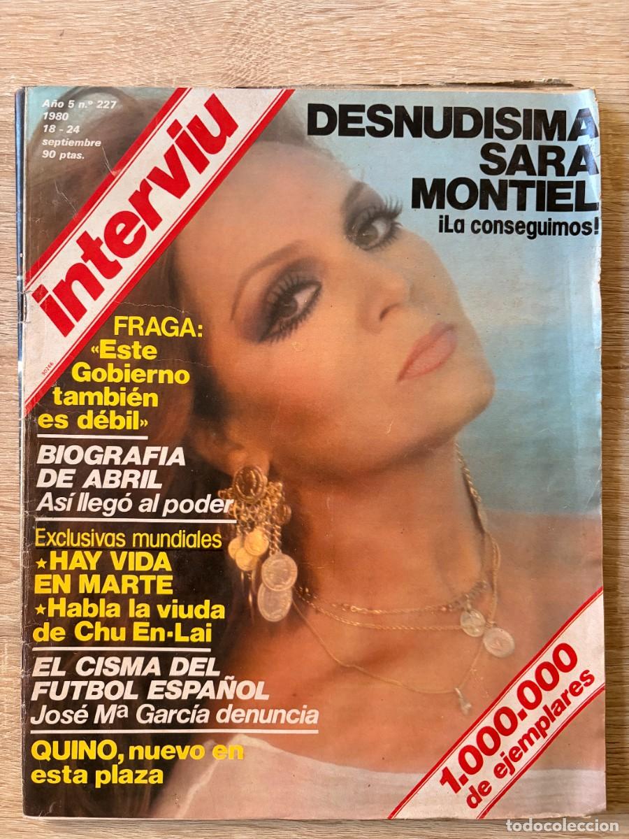 Coleccionismo de revista Intervi&uacute;: INTERVI&Uacute;. A&Ntilde;O 5. N&ordm; 227. SEPTIEMBRE DE 1980. SARA MONTIEL. DESNUD&Iacute;SIMA SARA MONTIEL. &iexcl;LA CONSEGUIMOS