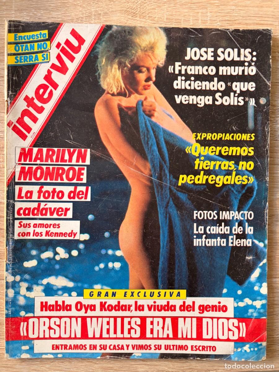 Coleccionismo de revista Intervi&uacute;: INTERVI&Uacute;. A&Ntilde;O 10. N&ordm; 494. NOVIEMBRE DE 1985. MARILYN MONROE. LA FOTO DEL CAD&Aacute;VER. LEER