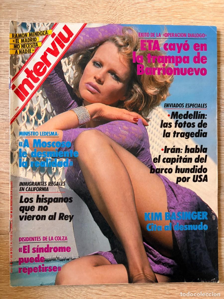 Coleccionismo de revista Intervi&uacute;: INTERVI&Uacute;. A&Ntilde;O 12. N&ordm; 565. OCTUBRE DE 1987. KIM BASINGER. ETA CAY&Oacute; EN LA TRAMPA DE BARRIONUEVO. LEER.