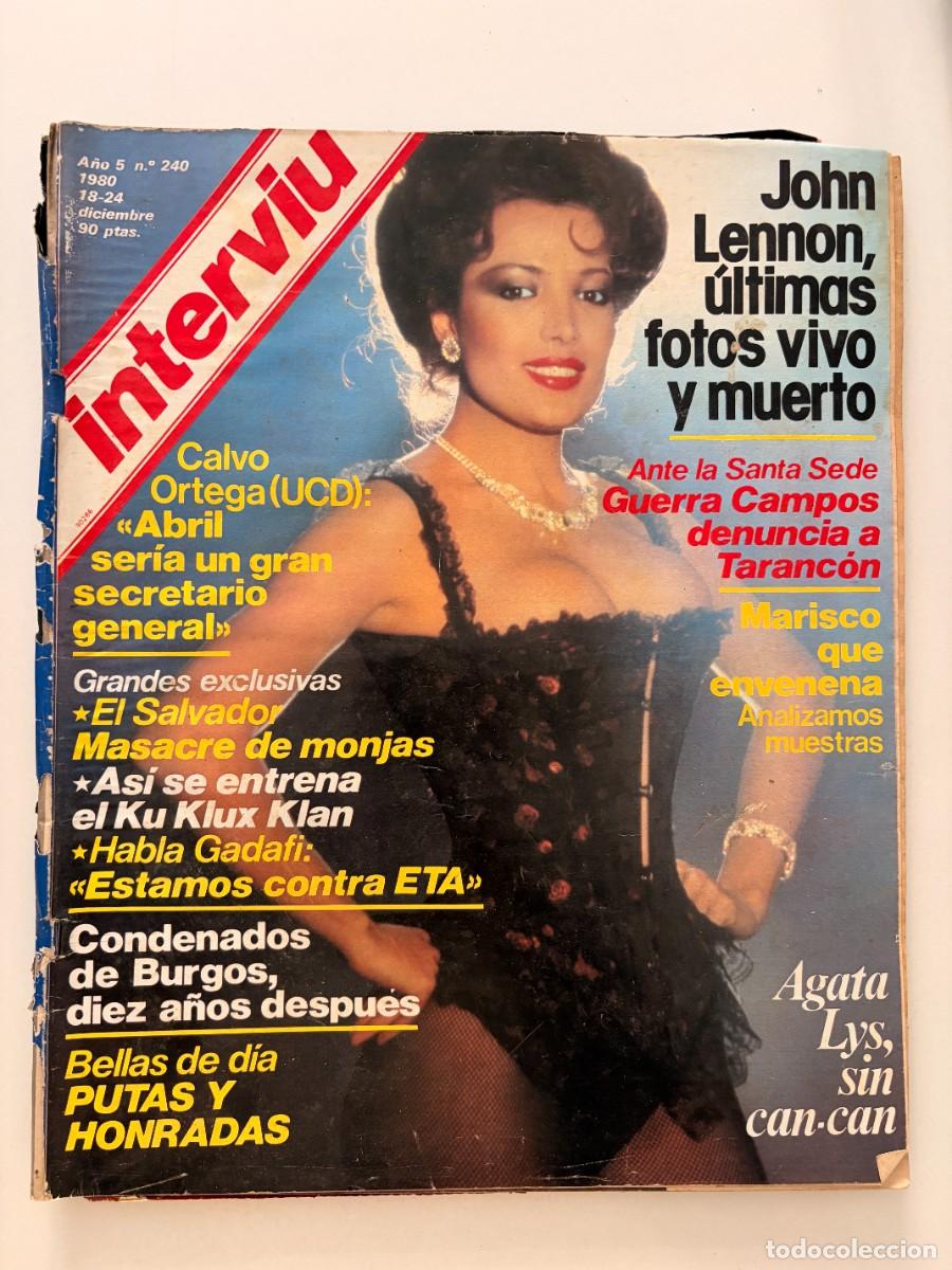 Coleccionismo de revista Intervi&uacute;: INTERVI&Uacute;. A&Ntilde;O 5. N&ordm; 240. DICIEMBRE DE 1980. &Aacute;GATA LYS. JOHN LENNON, &Uacute;LTIMAS FOTOS. LEER.