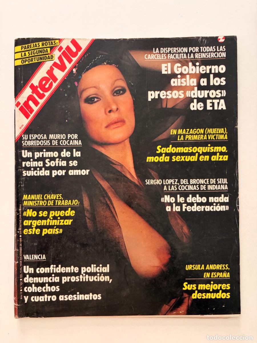 Coleccionismo de revista Intervi&uacute;: INTERVI&Uacute;. A&Ntilde;O 12. N&ordm; 657. DICIEMBRE DE 1987. &Uacute;RSULA ANDRESS. PRESOS DUROS DE ETA. LEER.