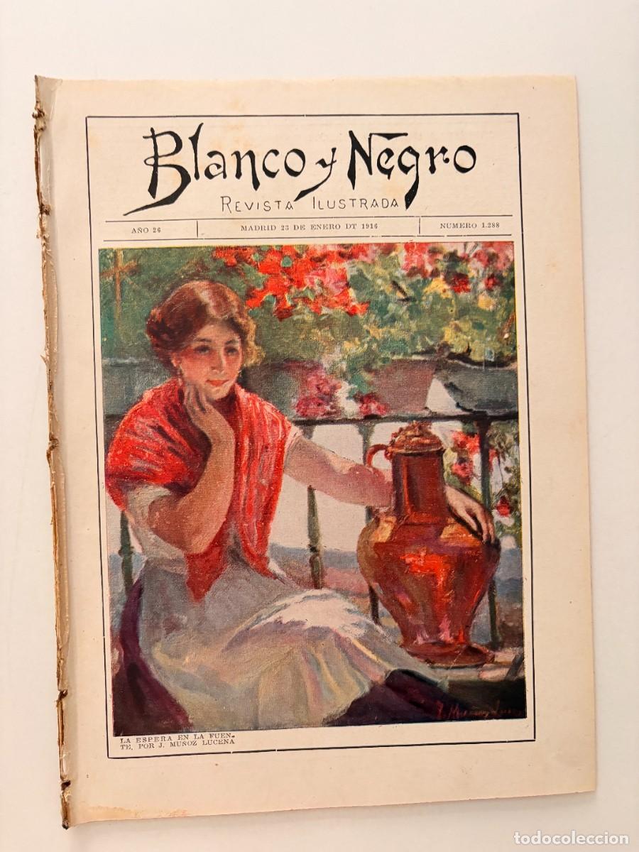 Coleccionismo de revista Intervi&uacute;: BLANCO Y NEGRO. N&ordm; 1288. A&Ntilde;O 1916. EL REY DON ALFONSO XIII. LA CATEDRAL DE OVIEDO. LEER