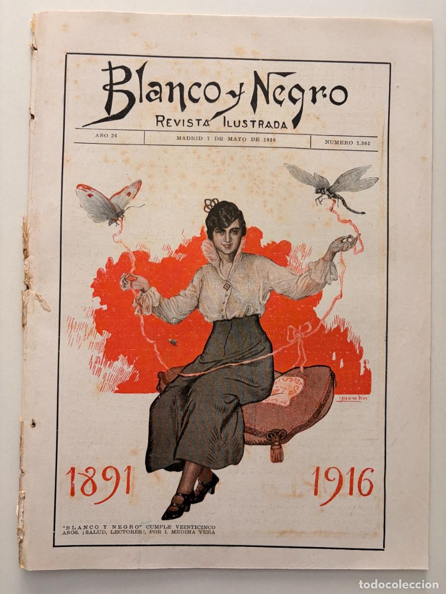 Coleccionismo de revista Intervi&uacute;: BLANCO Y NEGRO. N&ordm; 1303. A&Ntilde;O 1916. CR&Oacute;NICAS DE PAR&Iacute;S. ASTILLEROS EN BILBAO. LEER
