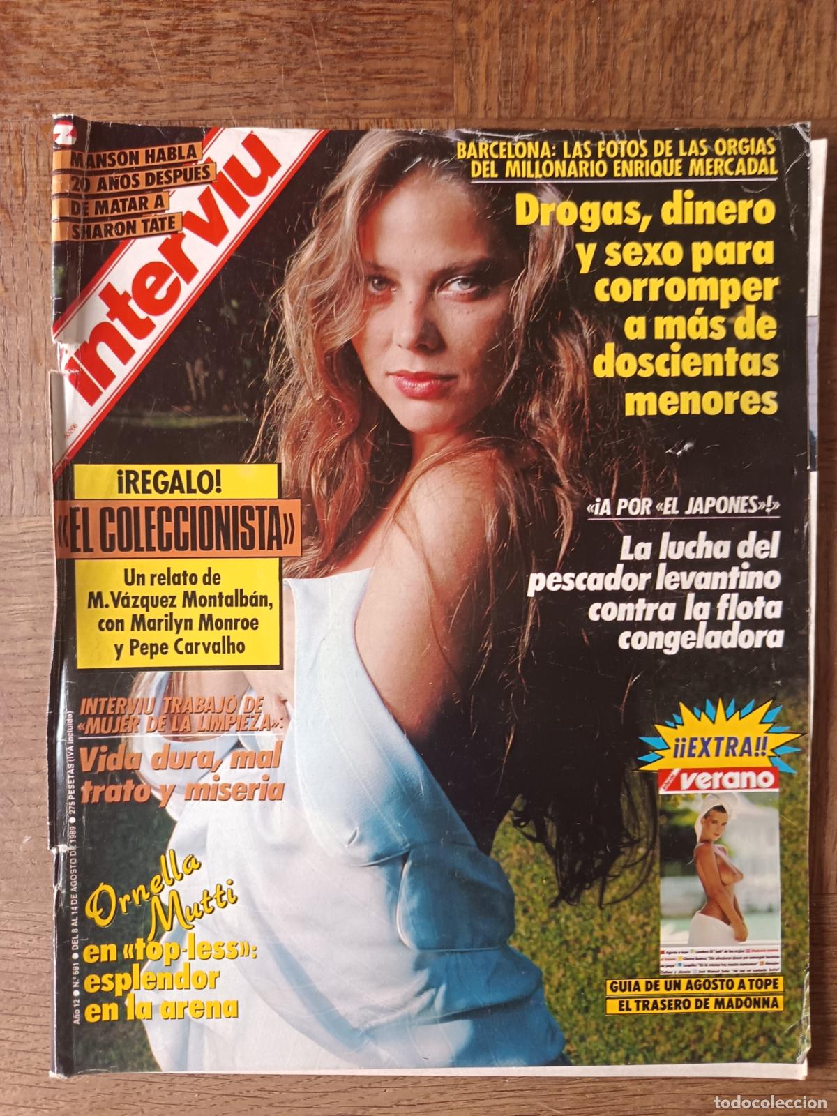 Coleccionismo de revista Intervi&uacute;: INTERVIU 691 de 1989. ORNELLA MUTTI, CHARLES MANSON, LOQUILLO, MADONNA, ALMAGRO, PESCA, LIBANO...
