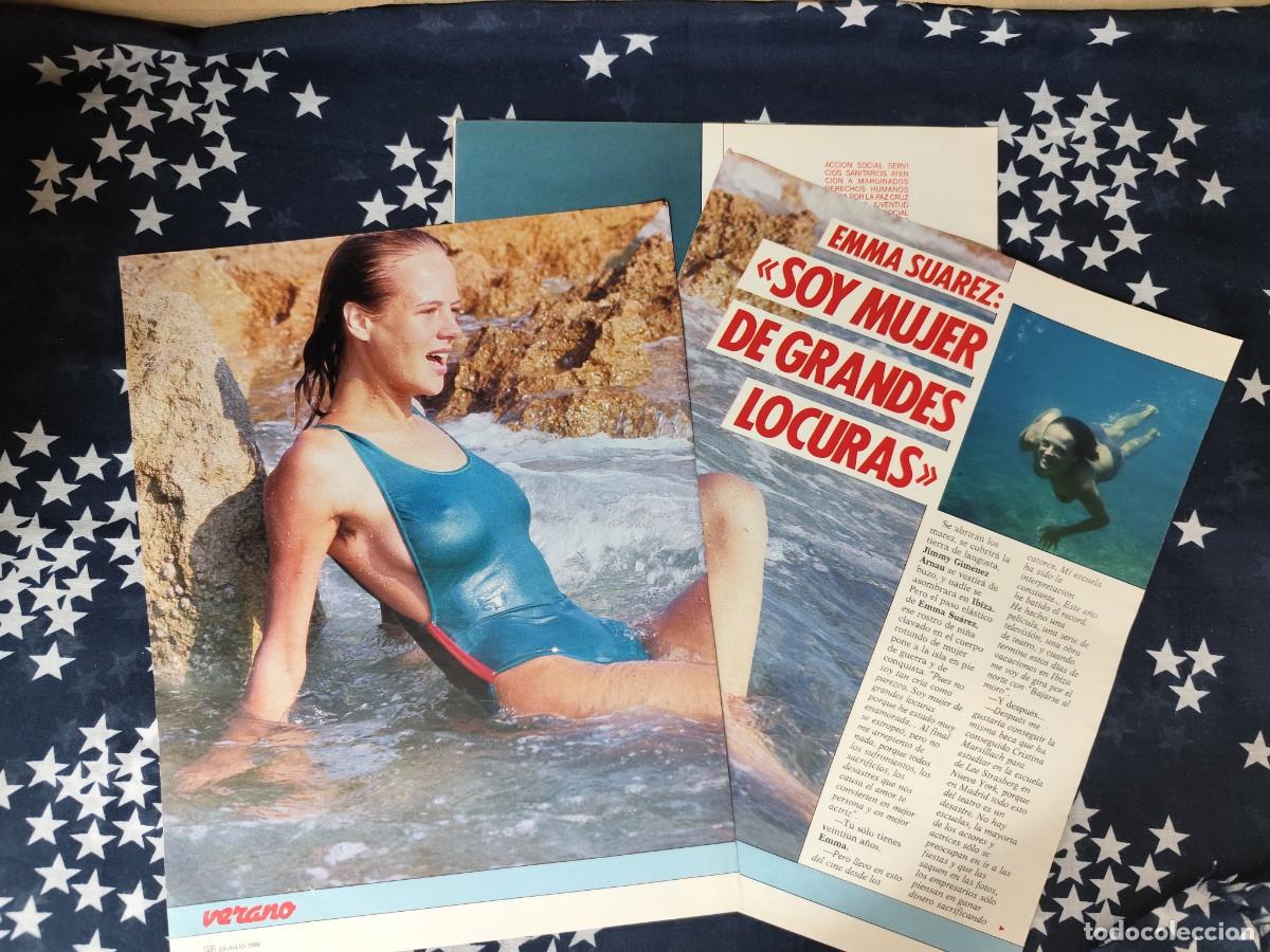 Coleccionismo de revista Intervi&uacute;: Emma Su&aacute;rez Soy mujer de grandes locuras. Recorte/Cliping Revista Interviu 532-1986