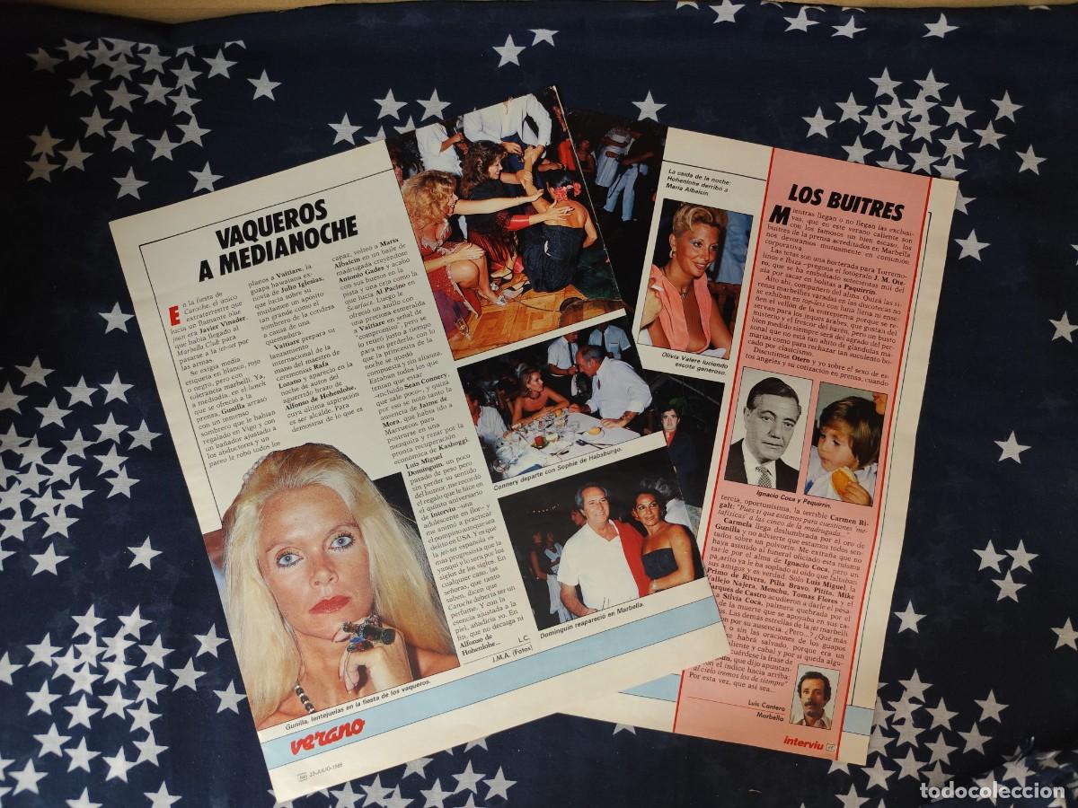 Coleccionismo de revista Intervi&uacute;: Vaqueros a medianoche fiestas de Marbella Recorte/Cliping Revista Interviu 532-1986