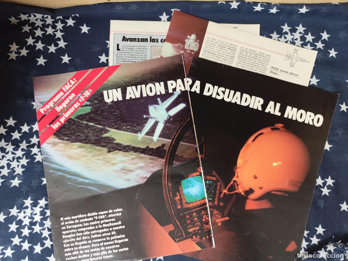 Coleccionismo de revista Intervi&uacute;: F-18 Un avion para disuadir al moro .Recorte/Cliping Revista Interviu 532-1986