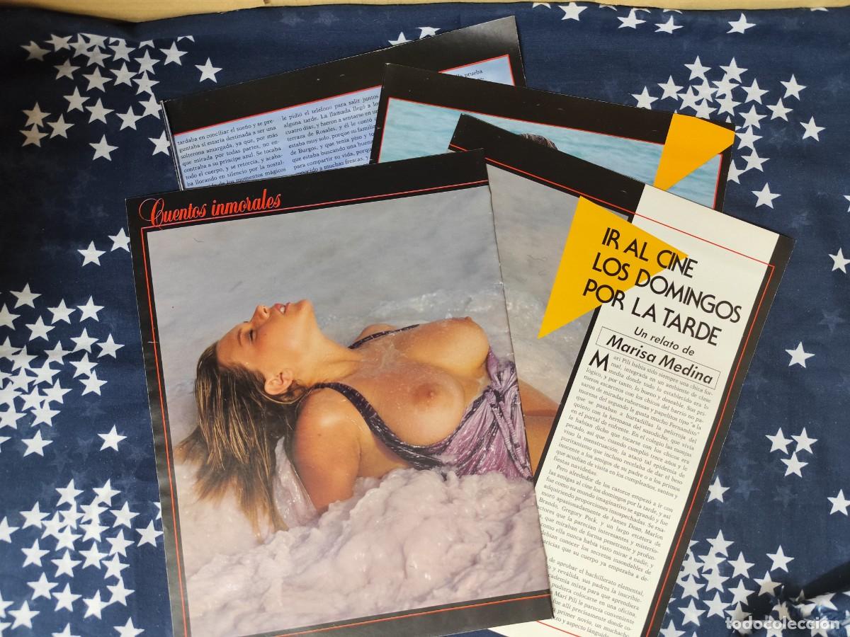 Coleccionismo de revista Intervi&uacute;: Cuentos inmorales Ir al cine los domingos por la tarde .Recorte/Cliping Revista Interviu 530-1986