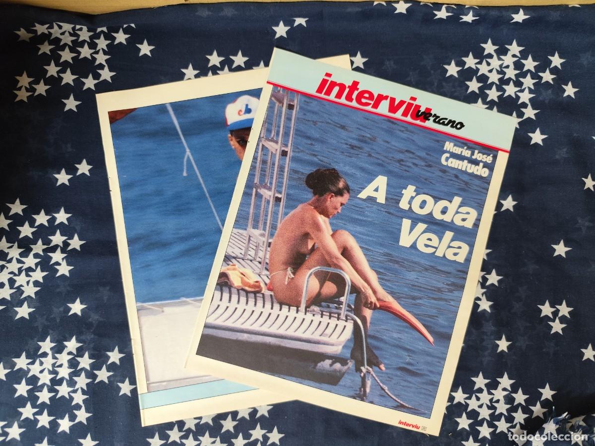 Coleccionismo de revista Intervi&uacute;: Mar&iacute;a Jos&eacute; Cantudo A toda vela Recorte/Cliping Revista Interviu 530-1986