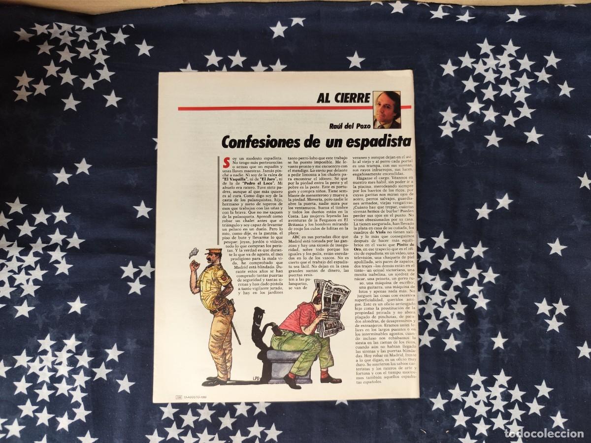 Coleccionismo de revista Intervi&uacute;: .Al cierre Ra&uacute;l del Pozo Recorte/Cliping Revista Interviu 535-1986