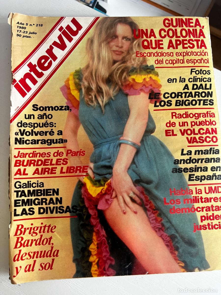 Coleccionismo de revista Intervi&uacute;: INTERVI&Uacute;. A&Ntilde;O 5. N&ordm; 218. JULIO DE 1980. BRIGITTE BARDOT. GUINEA, UNA COLONIA QUE APESTA. LA M.. LEER