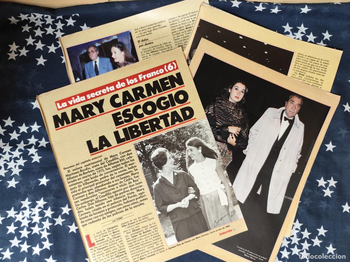 Coleccionismo de revista Intervi&uacute;: La vida secreta de los Franco (6) Recorte/Cliping Revista Interviu 535-1986