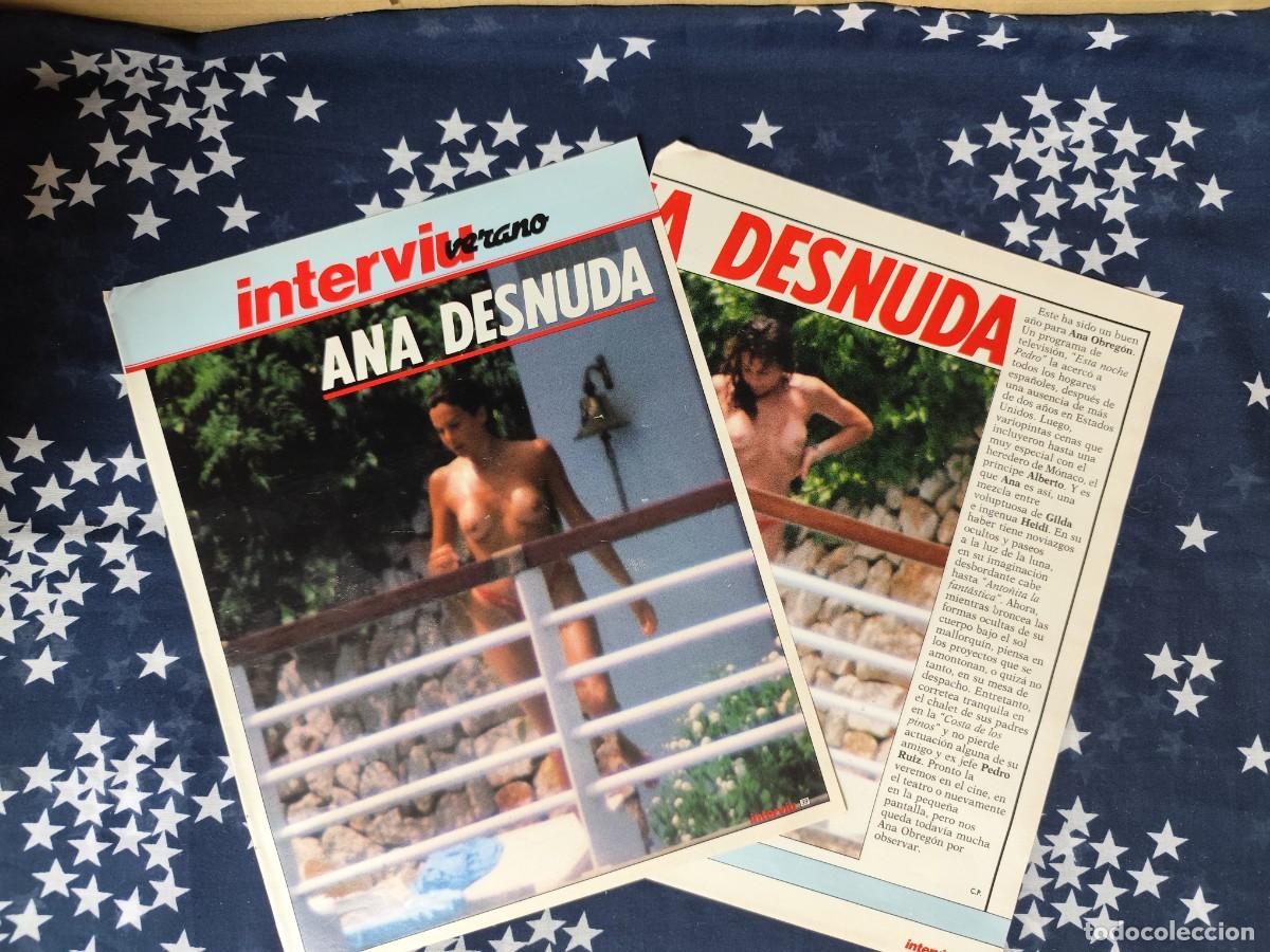 Coleccionismo de revista Intervi&uacute;: Ana Obreg&oacute;n desnuda Recorte/Cliping Revista Interviu 535-1986