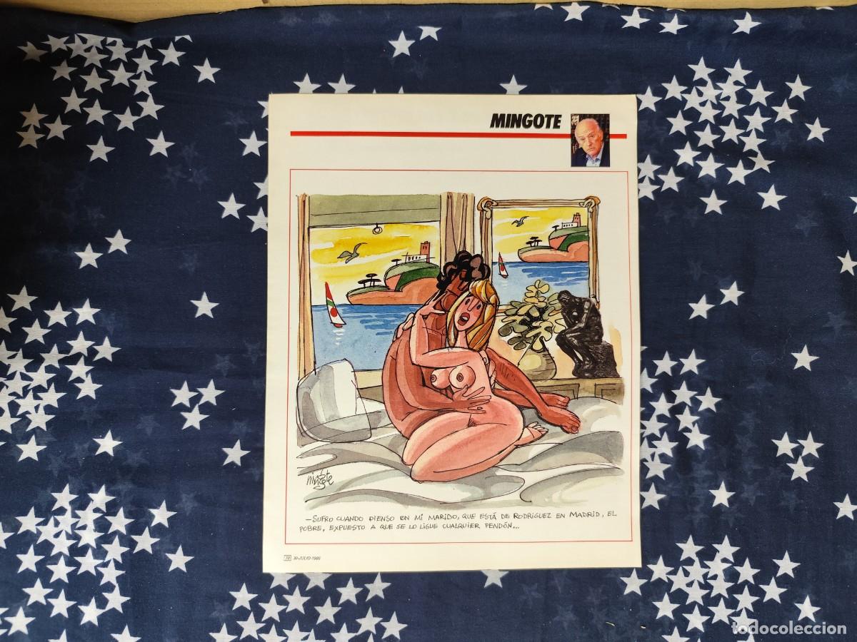 Coleccionismo de revista Intervi&uacute;: Mingote .Recorte/Cliping Revista Interviu 533-1986
